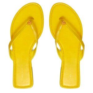 NEW Tory Burch Classic Flip Flop Thong Sandals Colza Yellow Capri Flip Flop 2510